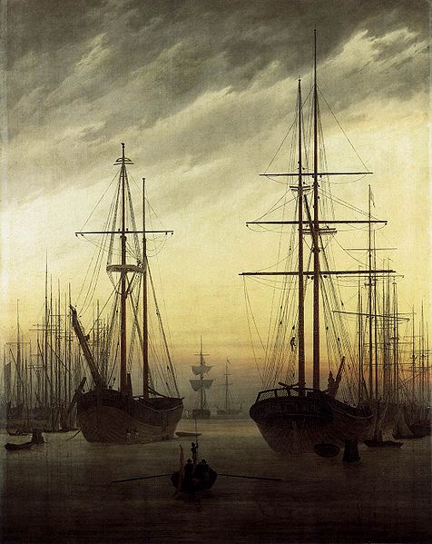 Caspar David Friedrich View of a Harbour